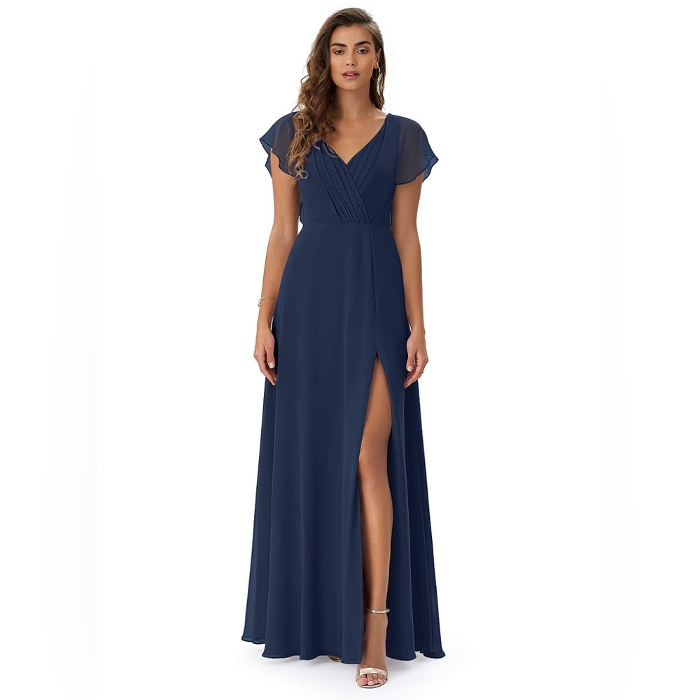 Azazie Rylee dress | dark navy